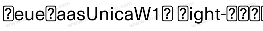 NeueHaasUnicaW1G Light字体转换